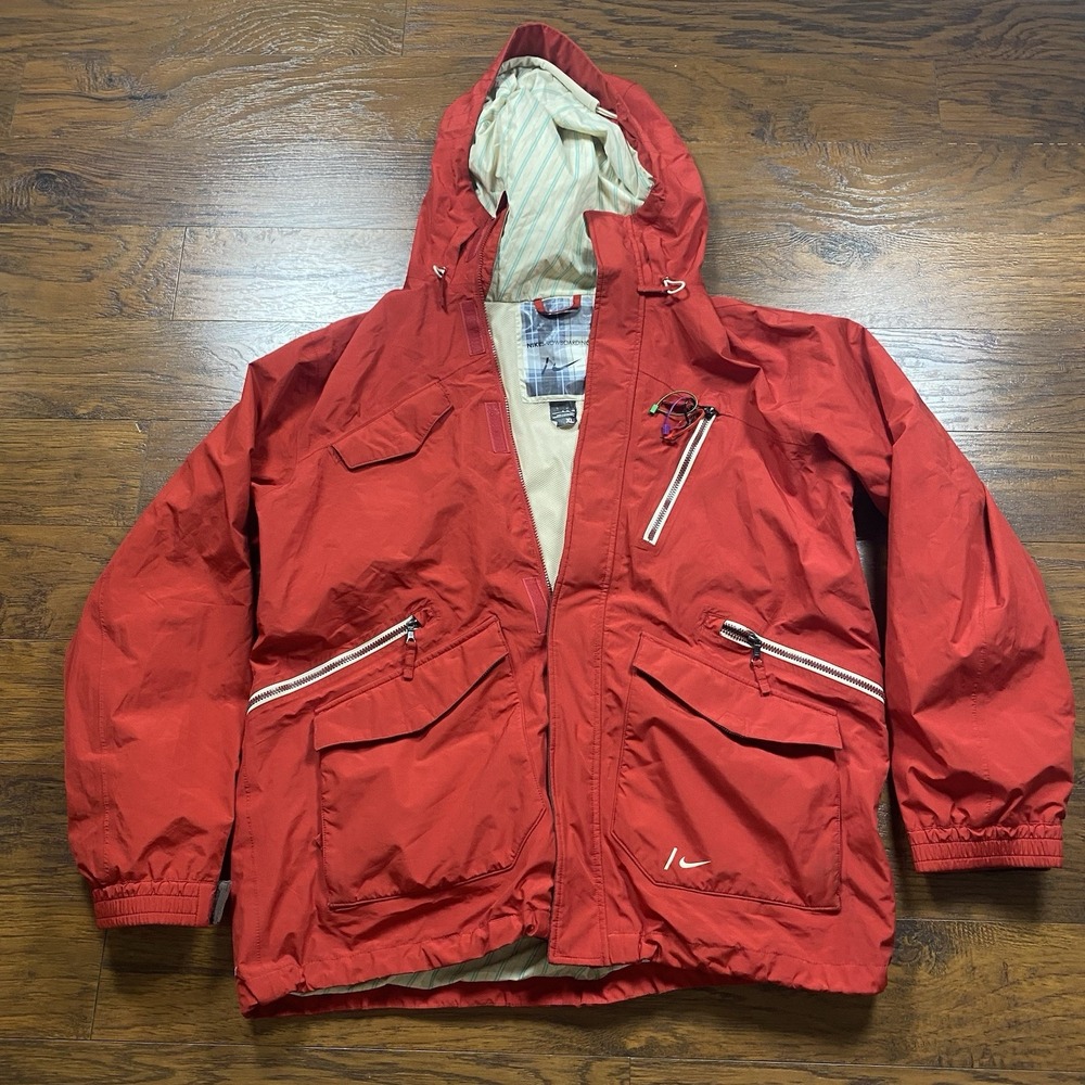 Nike Y2K Gorpcore Red Gore Tex Juniper Ski Snowboard Jacket Mens Size XL Rare